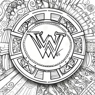 Colorful Wwe Belt Design Coloring Page 31504-25232