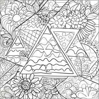 Colorful Triangle Patterns Coloring Page 31544-25261