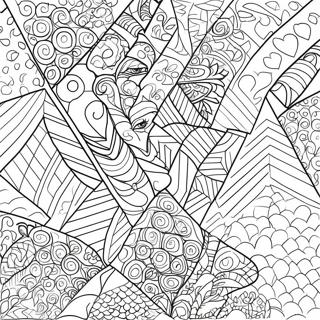 Colorful Triangle Patterns Coloring Page 31544-25262