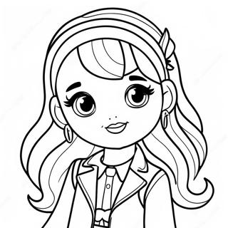 Rainbow High Ruby Character Coloring Page 31573-25280