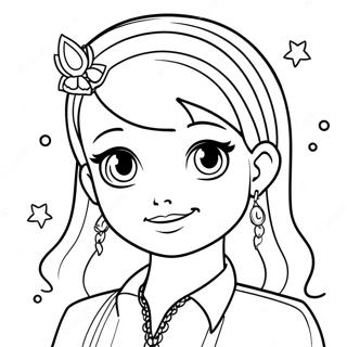 Ruby From Rainbow High With Sparkling Accessories Coloring Page 31574-25286