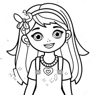 Ruby From Rainbow High With Sparkling Accessories Coloring Page 31574-25287