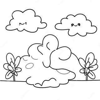 Sunny Day With Clouds Coloring Page 31584-25300