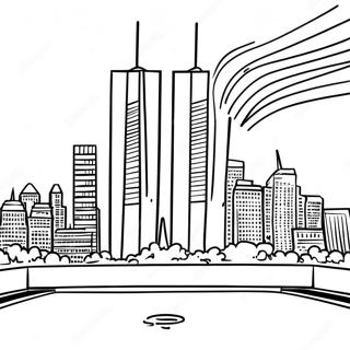 Twin Towers 9/11 Memorial Coloring Pages