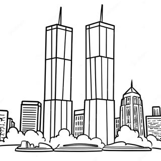 Twin Towers 9 11 Memorial Coloring Page 31593-25296