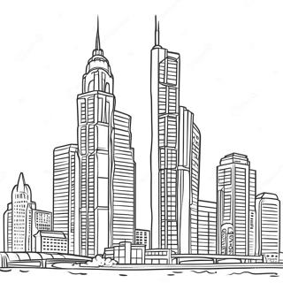 Twin Towers 9/11 Memorial Coloring Pages