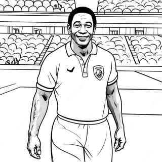 Pele Soccer Legend Coloring Page 31603-25306