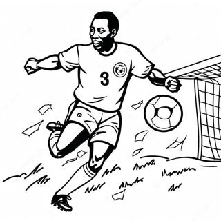 Pele Soccer Legend Coloring Page 31603-25307