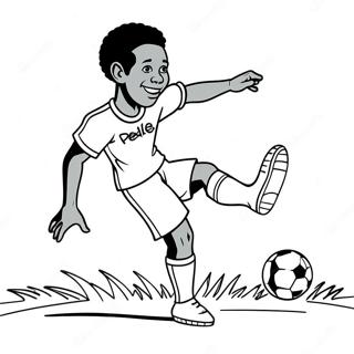 Pele Kicking A Soccer Ball Coloring Page 31604-25315