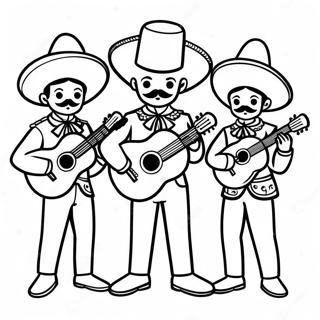 Colorful Mariachi Band Coloring Page 31654-25345