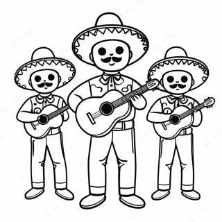 Colorful Mariachi Band Coloring Page 31654-25347