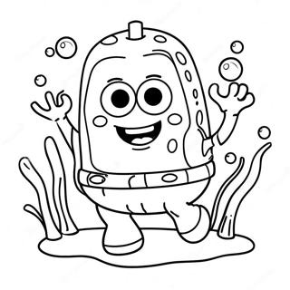 Cute Baby Spongebob Underwater Coloring Page 31664-25355