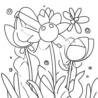 Spring Flowers Coloring Page 31683-25387