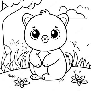 Cute Baby Animals In Spring Coloring Page 31684-25369