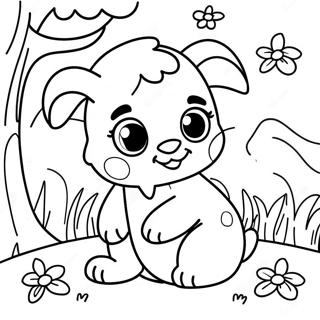 Cute Baby Animals In Spring Coloring Page 31684-25370