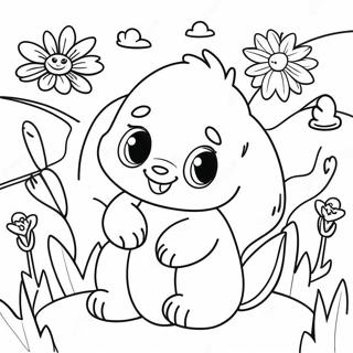 Cute Baby Animals In Spring Coloring Page 31684-25372