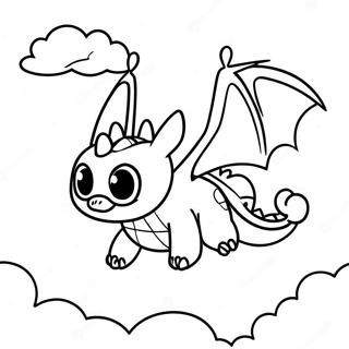 Toothless Flying In The Sky Coloring Page 31694-25379