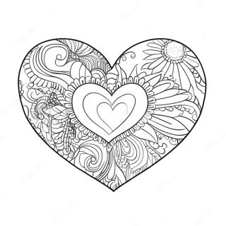 Black Love Heart Coloring Page 31703-25383