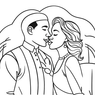 Romantic Black Couple Coloring Page 31704-25390