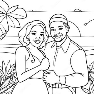 Romantic Black Couple Coloring Page 31704-25392