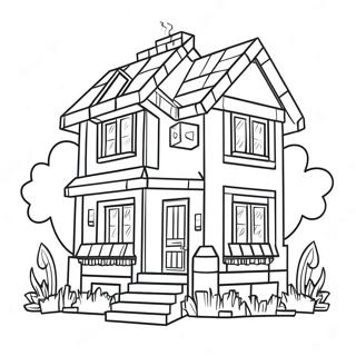 Minecraft House Coloring Page 31713-25402