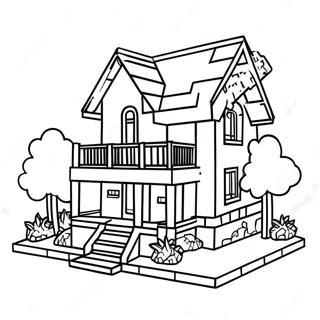 Minecraft House Coloring Page 31713-25403