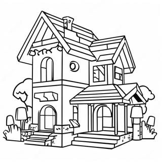 Minecraft House Coloring Page 31713-25404