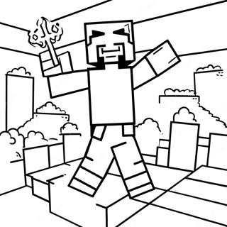 Minecraft Alex Coloring Pages