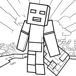 Minecraft Alex Coloring Page 31723-25400