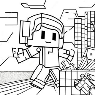 Adventurous Minecraft Alex Exploring Coloring Page 31724-25411