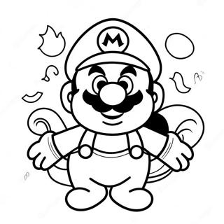 Mario In Spooky Costume Coloring Page 31744-25421