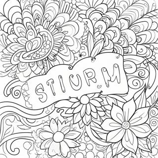 Easy Motivational Phrases Coloring Page 31754-25431