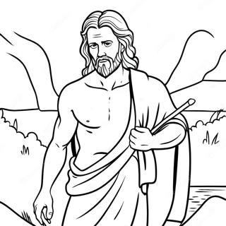 John The Baptist In The Wilderness Coloring Page 31774-25445