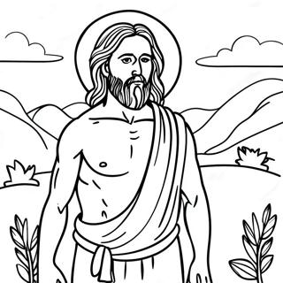 John The Baptist In The Wilderness Coloring Page 31774-25447