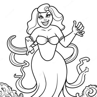 Evil Ursula With Tentacles Coloring Page 3177-2578