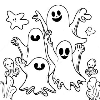 Spooky Ghosts Coloring Page 31794-25465