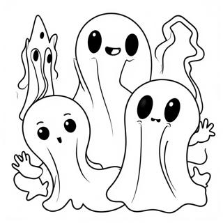 Spooky Ghosts Coloring Page 31794-25467