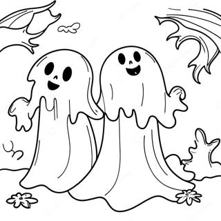 Spooky Ghosts Coloring Page 31794-25468