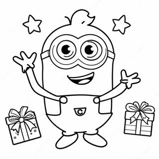 Minion Christmas Coloring Pages