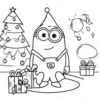 Minion Christmas Coloring Page 31813-25475