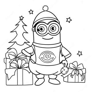 Minion Christmas Coloring Page 31813-25476