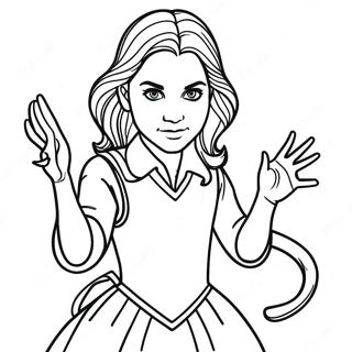 Hermione Casting A Spell Coloring Page 31824-25485