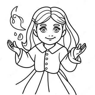 Hermione Casting A Spell Coloring Page 31824-25488