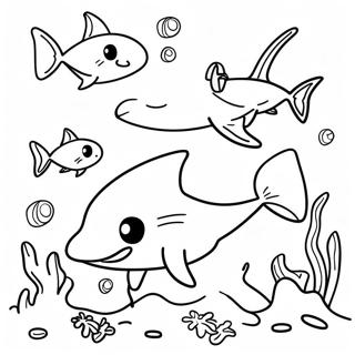 Shark Adventures Coloring Page 31863-25515