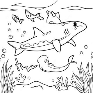 Shark Adventures Coloring Page 31863-25516