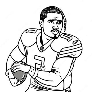 Jalen Hurts Coloring Pages