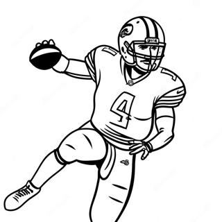 Jalen Hurts Action Pose Coloring Page 31873-25522