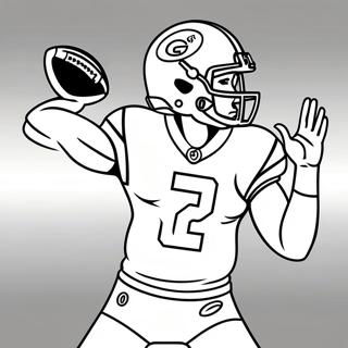 Jalen Hurts Throwing Football Coloring Page 31874-25546