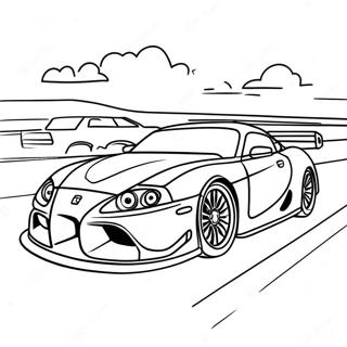 Supra Racing Scene Coloring Page 3187-2586