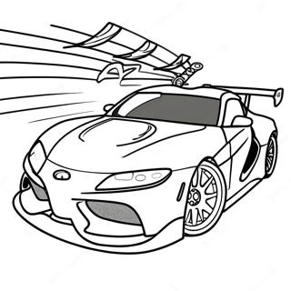 Supra Racing Scene Coloring Page 3187-2588